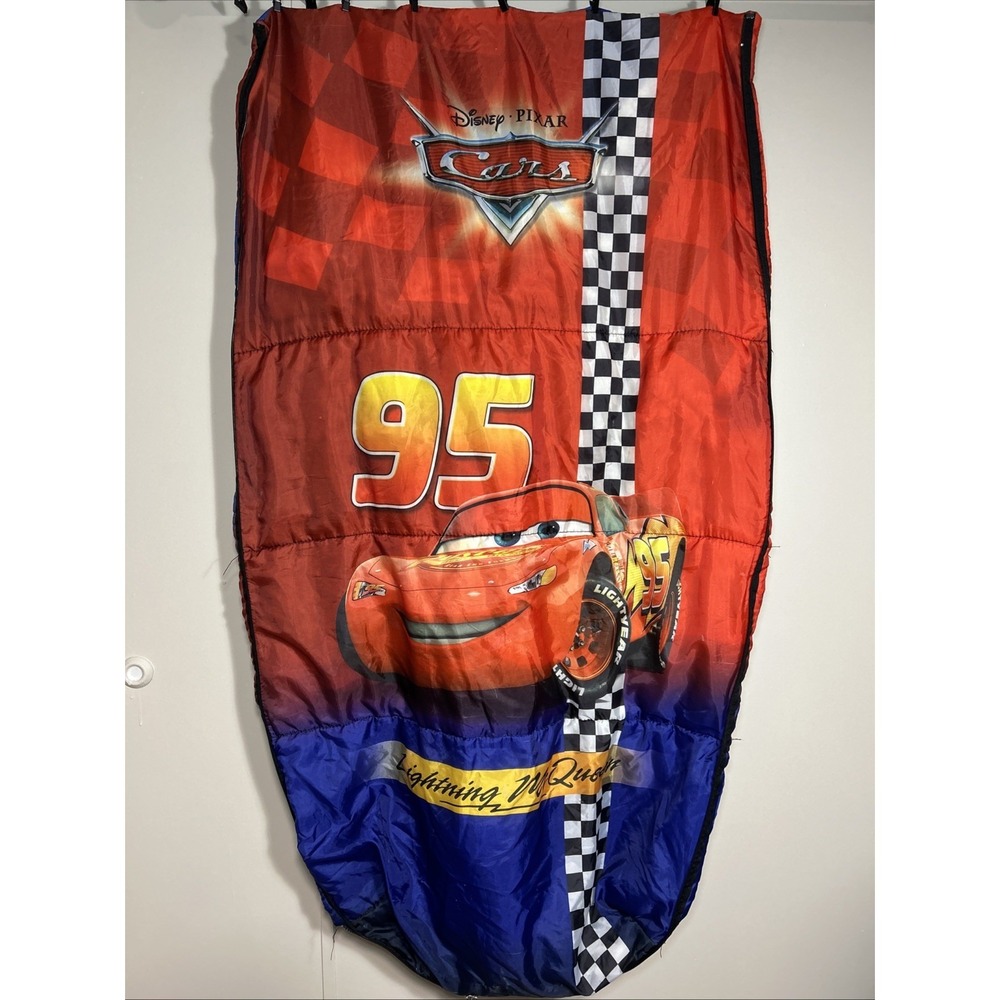 Disney Pixar Cars Lightning McQueen Kids Sleeping Bag + Towel Sleepover Set - Picture 2 of 12